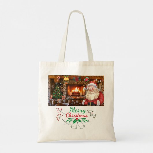 Tote Bag Mikitiez classe whitechristmas lumière jollyholly (Dos)