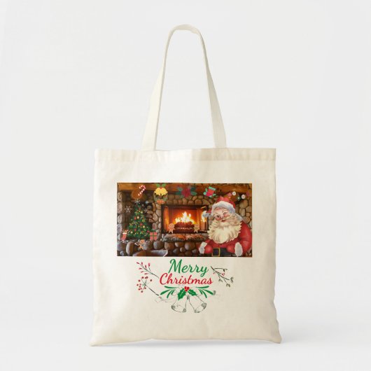 Tote Bag Mikitiez classe whitechristmas lumière jollyholly (Devant)