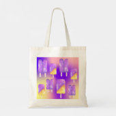Tote Bag Mikitiez été arc-en-ciel popsicle or violet (Dos)