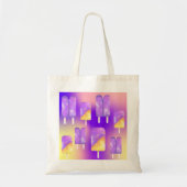 Tote Bag Mikitiez été arc-en-ciel popsicle or violet (Devant)
