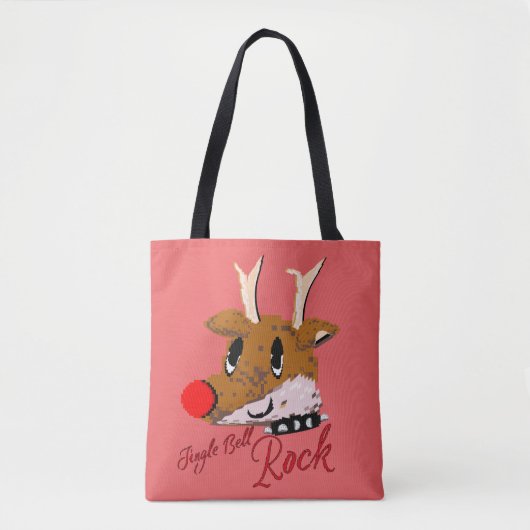 Tote Bag Mikitiez jinglebellrock punk gothmas reindeer (Devant)