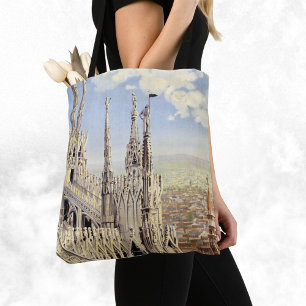Tote Bag Milano Italie Cathédrale Gothique Duomo Voyage Vin