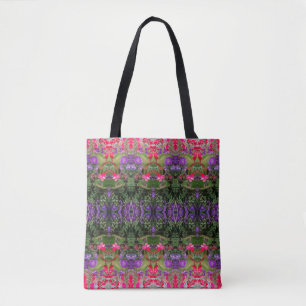 Tote Bag Milieu du motif de fleur de kaléidoscope 2