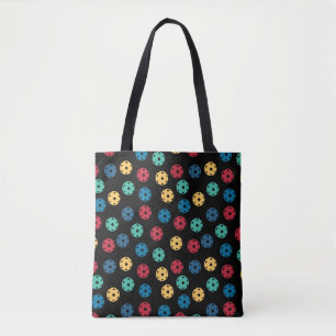 Tote Bag 🤩 mini boulettes sur arrière - plan noir