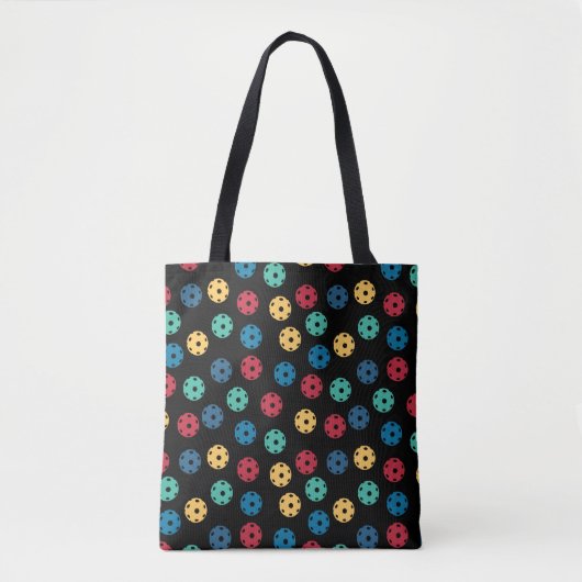 Tote Bag 🤩 mini boulettes sur arrière - plan noir (Devant)