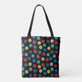 Tote Bag 🤩 mini boulettes sur arrière - plan noir (Dos)