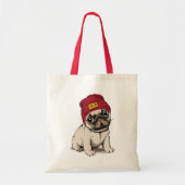 Tote Bag Mini carlin de hippie de chiot (Devant)
