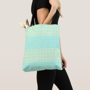 Tote Bag Mini Carrés En Menthe Carré