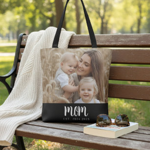 Tote Bag Mini maman établi script noir photo