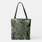 Tote Bag Mini sphères de la forêt verte blanche (Dos)