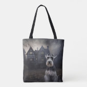Tote Bag Miniature Schnauzer Halloween Épouvantable (Dos)