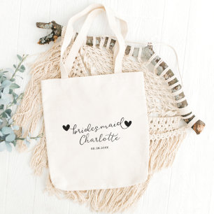 Tote Bag Minimal de la typographie moderne Mariage Bridesma