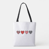 Tote Bag minimal valentine hearts / “cute love pattern” (Dos)