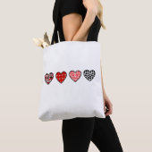 Tote Bag minimal valentine hearts / “cute love pattern” (De près)