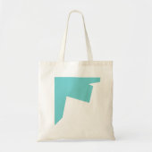 Tote Bag Minimalisme Art Abstrait Bleu Blanc (Devant)