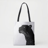 Tote Bag Minimalisme de la panthère noire (Devant)