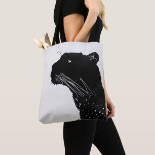 Tote Bag Minimalisme de la panthère noire