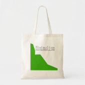 Tote Bag Minimalisme Vert Blanc (Devant)