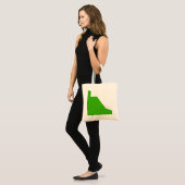 Tote Bag Minimalisme Vert Blanc (Devant (modèle))