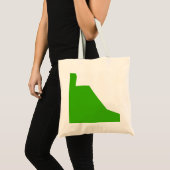 Tote Bag Minimalisme Vert Blanc (Devant (produit))
