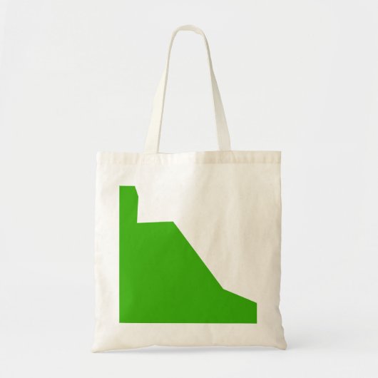 Tote Bag Minimalisme Vert Blanc (Devant)