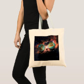 Tote Bag Minimalist cat with sung in space (Devant (produit))