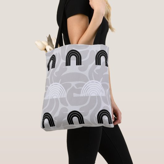 Tote Bag Minimalist Mixed Boho Arches (De près)
