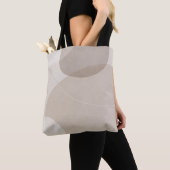 Tote Bag Minimalist Neutral Abstract (De près)