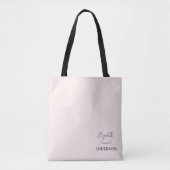 Tote Bag Minimaliste moderne rose pâle (Devant)