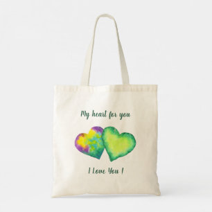 Tote Bag Minimaliste Romantique Je t'aime Saint-Valentin