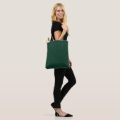 Tote Bag Minimaliste Vert Foncé (Sur le modèle)