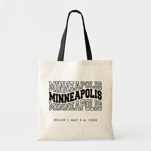 Tote Bag Minneapolis Convention Welcome Bag Salon Fourre-to (Devant)