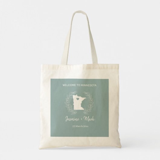 Tote Bag Minnesota Destination Mariage Bienvenue (Dos)