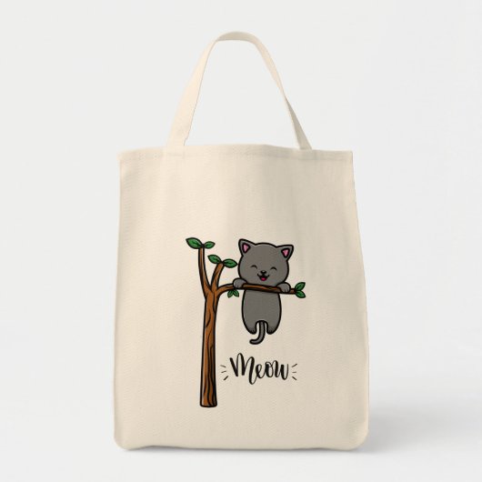 TOTE BAG MINOU CHAT DANS L'ARBRE (Devant)