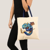 Tote Bag Minuscule Dragon Bleu (Devant (produit))