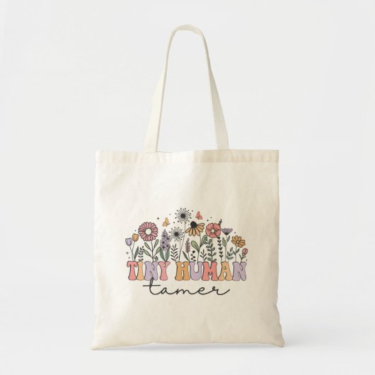 Tote Bag Minuscule Fleur sauvage enseignant de Tamer humain (Devant)
