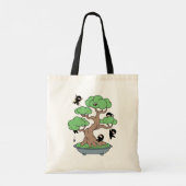 Tote Bag Minuscules Ninjas dans l'arbre de Bonsai (Dos)