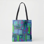 Tote Bag Miroirs violet et ombre (Devant)