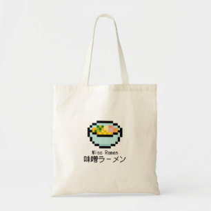 Tote Bag Miso Ramen Retro Pixel Art