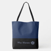 Tote Bag Miss America Like Frost Blue Crown Large Navy (Dos)
