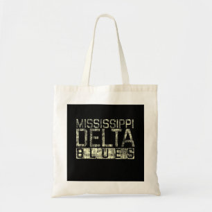 Tote Bag Mississippi Delta Blues Vintage Retro Distressed T