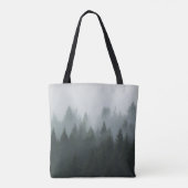 Tote Bag Misty Mountain Forest Brouillard d'automne (Dos)