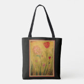 Tote Bag - Mixed Media Flowers (Achterkant)