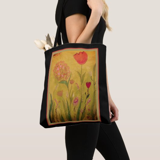 Tote Bag - Mixed Media Flowers (Dichtbij)