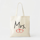 Tote Bag Mme Deux Coeurs Rouges (Devant)