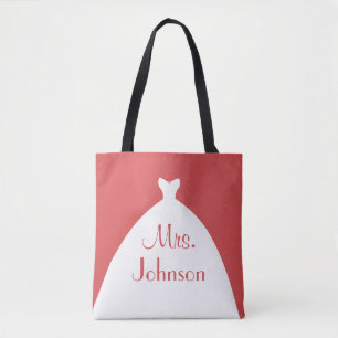 Tote Bag Mme Mariage Gown Rouge et blanc