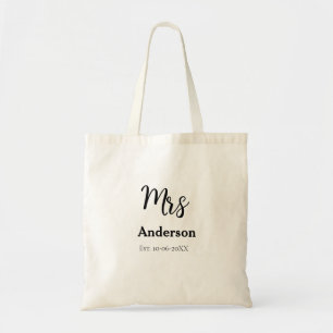 Tote Bag Mme mariée mariée mariée nom date année est. Simpl