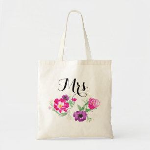 Tote Bag Mme Watercolor Flowers Fourre-tout