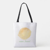 Tote Bag mmm...citron à aquarelle (Dos)