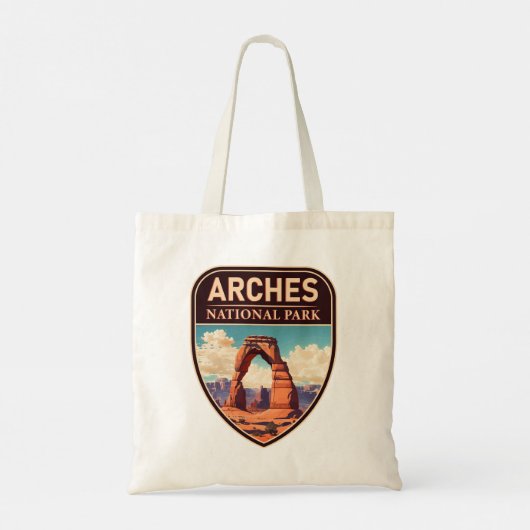 Tote Bag Moab Arches National Park Utah Delicate Arch Retro (Dos)